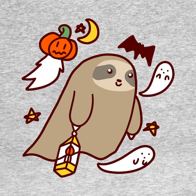 Halloween Ghost Sloth by saradaboru